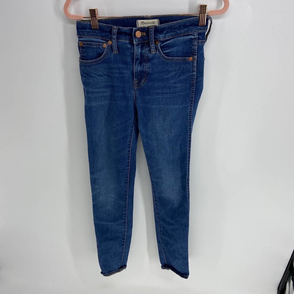 Madewell dark wash 9 inch high rise skinny jeans womens 25